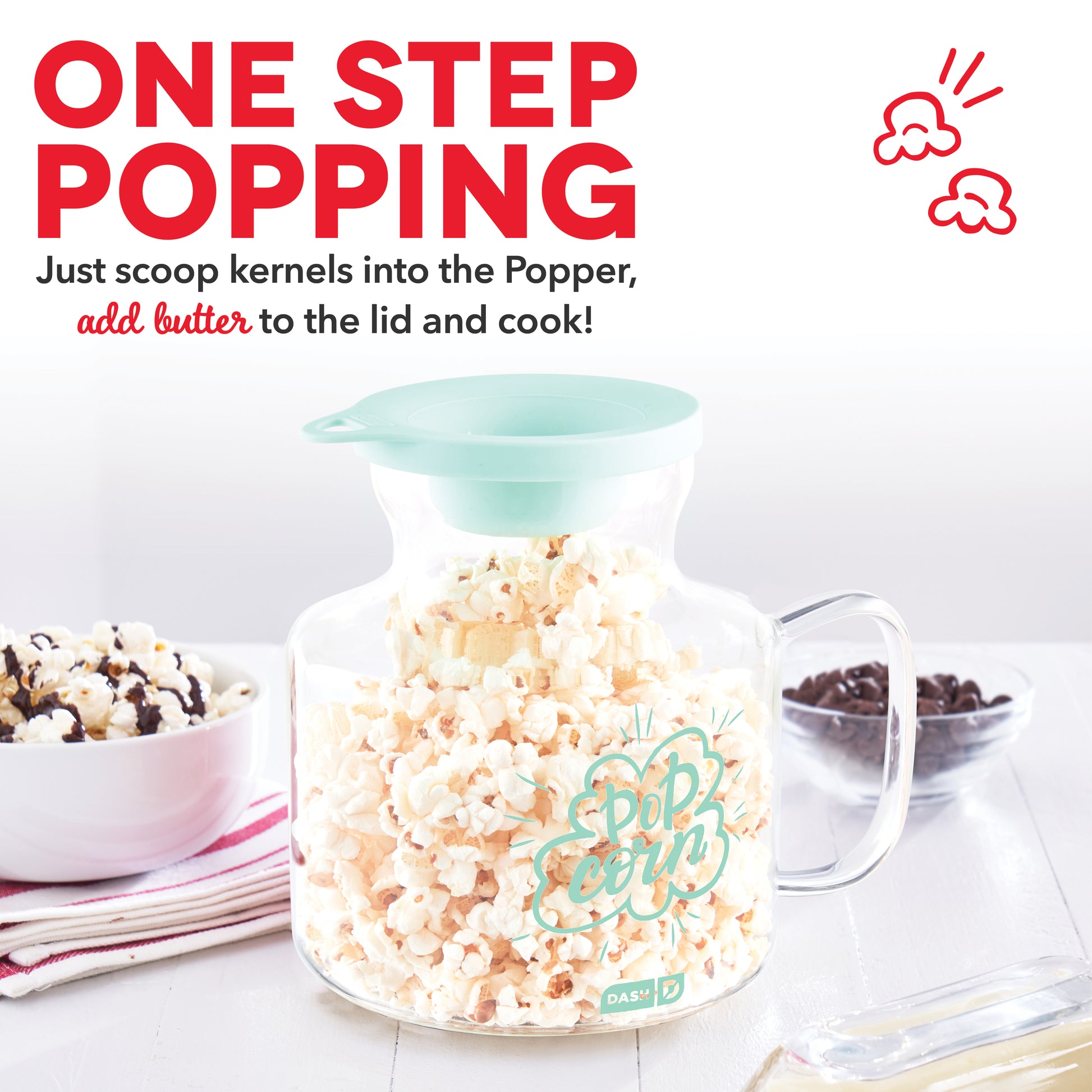 Dash Microwave Popcorn Popper - Aqua