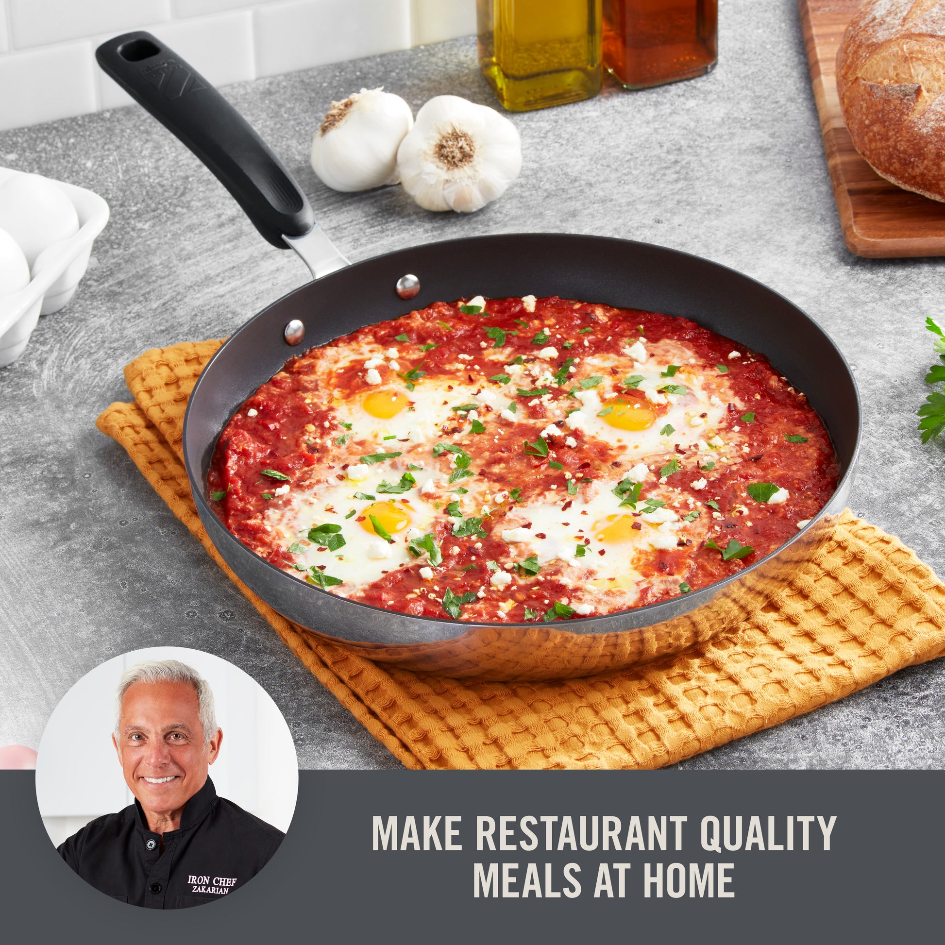 12" TruPro Stainless Steel Fry Pan cookware Zakarian by Dash   