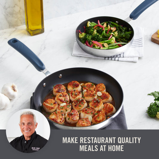 TruPro Stainless Steel Fry Pan Set - 8" 10" cookware Zakarian by Dash   