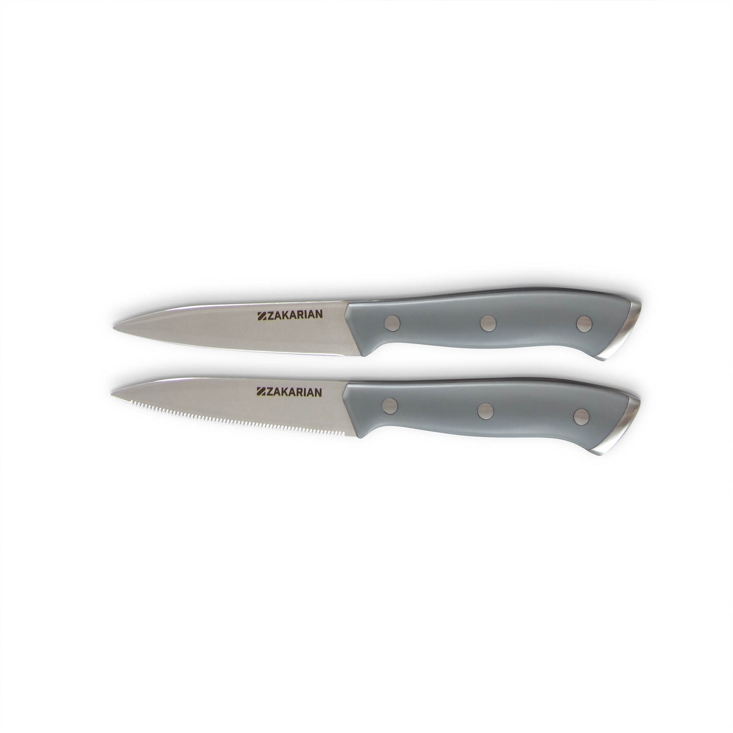 2 Piece Paring Knife Set cookware Zakarian by Dash Cool Grey  