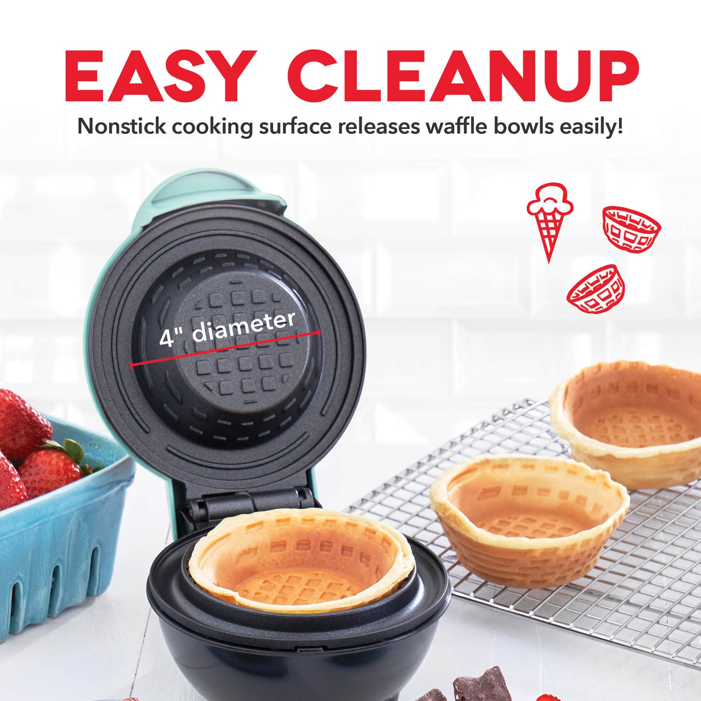 Mini Waffle Bowl Maker mini makers Dash   