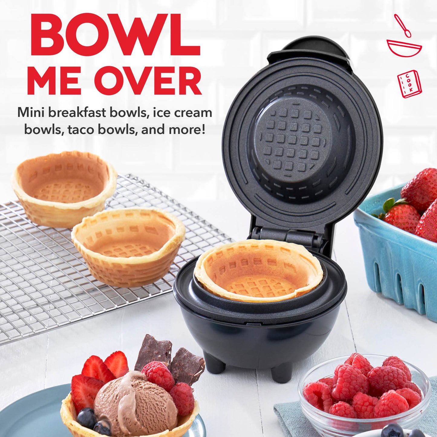 Mini Waffle Bowl Maker mini makers Dash   