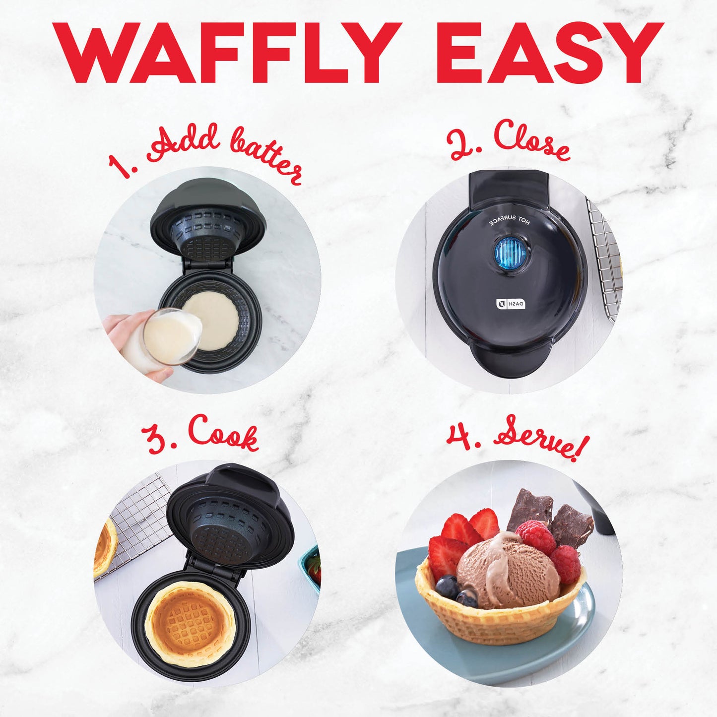 Mini Waffle Bowl Maker mini makers Dash   