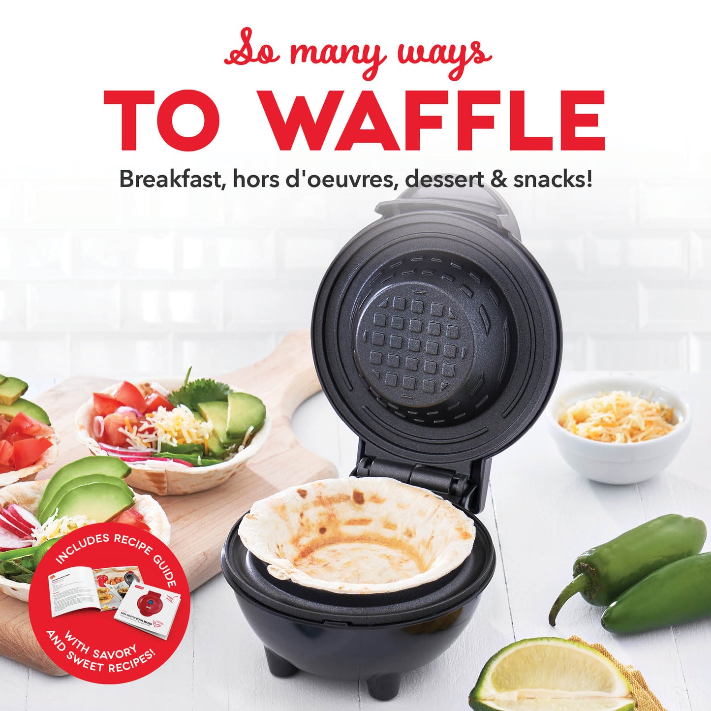 Mini Waffle Bowl Maker mini makers Dash   