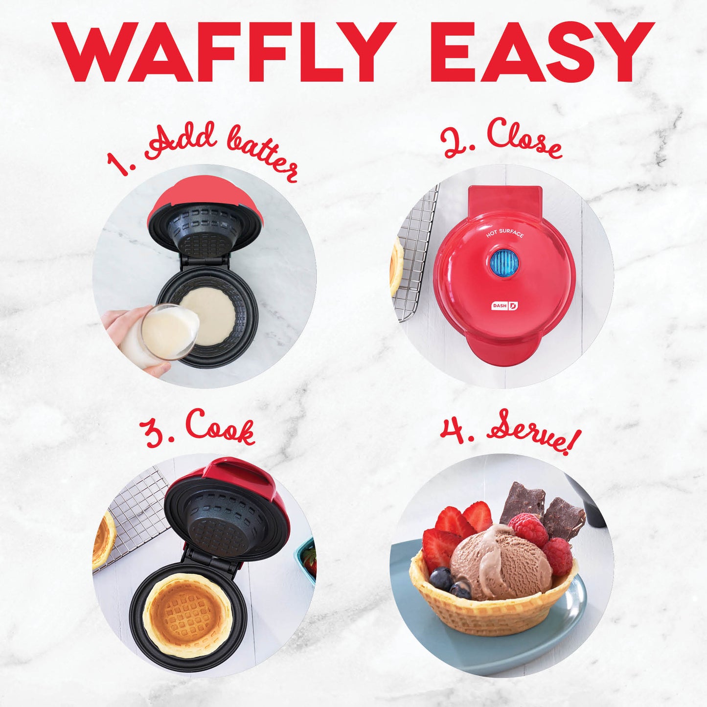 Mini Waffle Bowl Maker mini makers Dash   