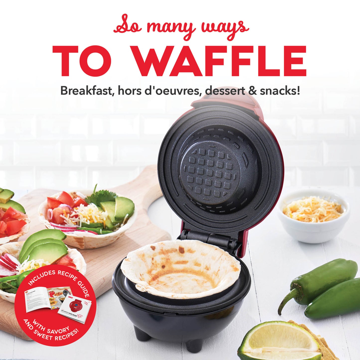 Mini Waffle Bowl Maker mini makers Dash   