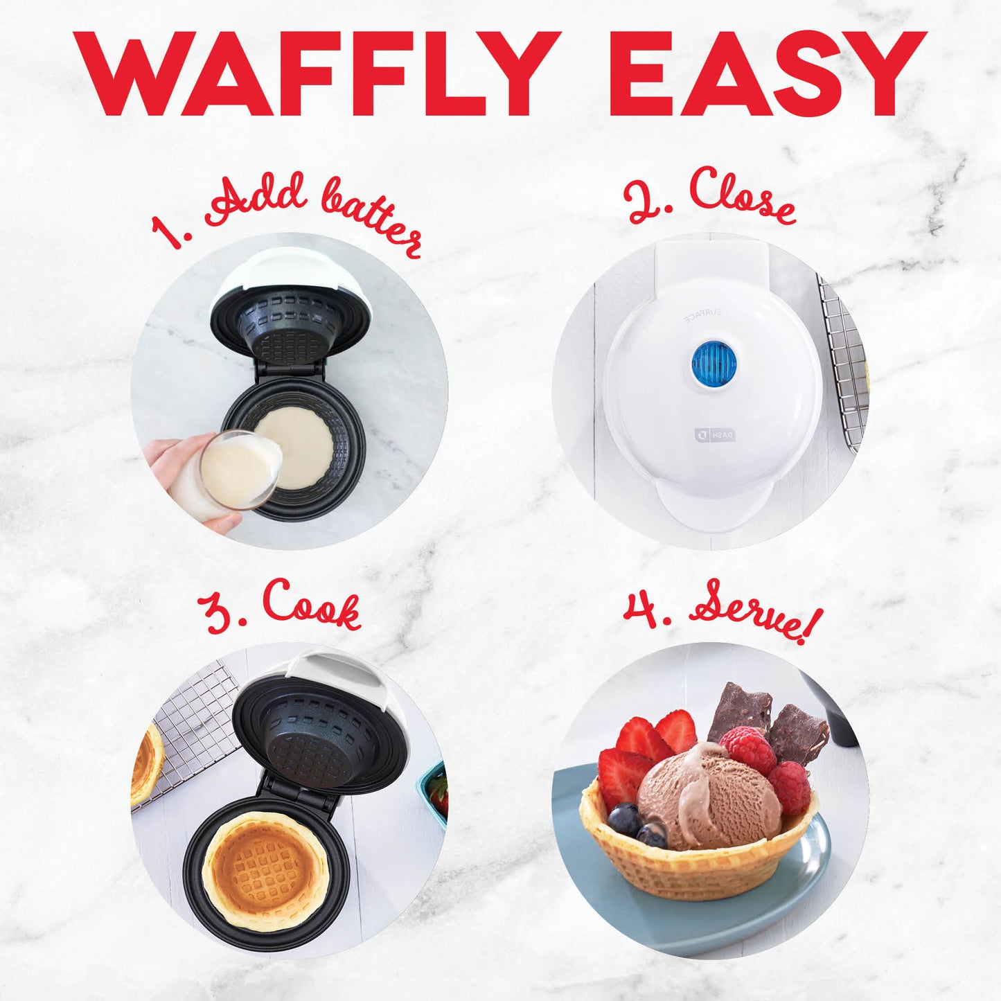 Mini Waffle Bowl Maker mini makers Dash   