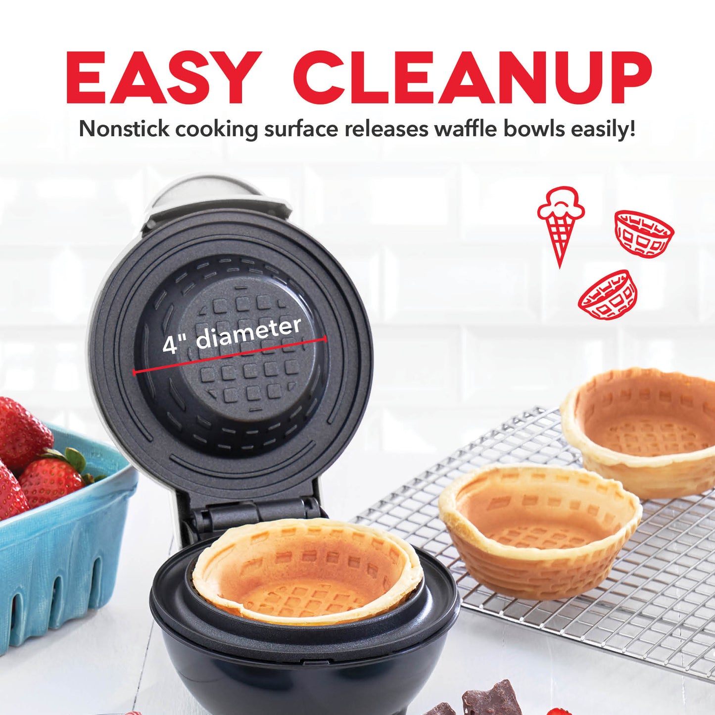 Mini Waffle Bowl Maker mini makers Dash   