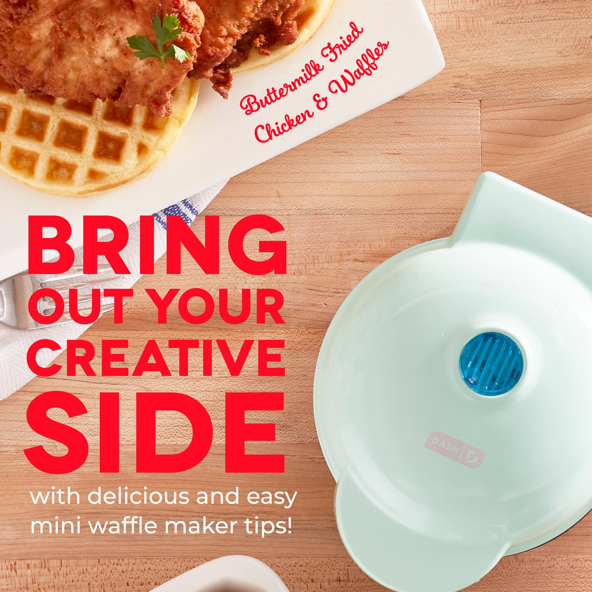 Dash Mini Maker Waffle - Aqua : Target