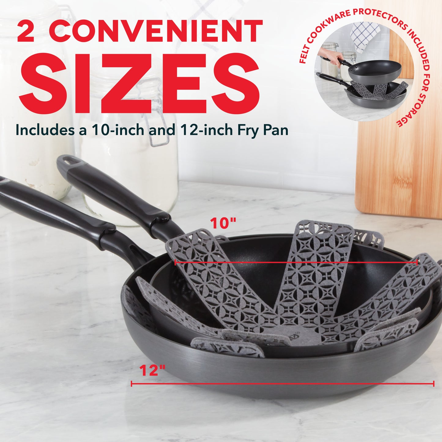 Hard Anodized 2pc Fry Pan Set cookware Dash   