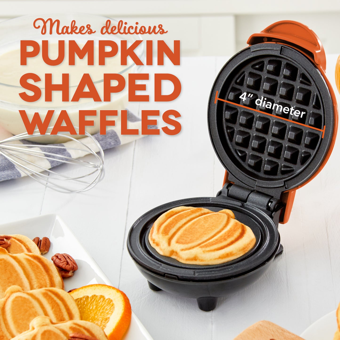 Pumpkin Mini Waffle Maker mini makers Dash   