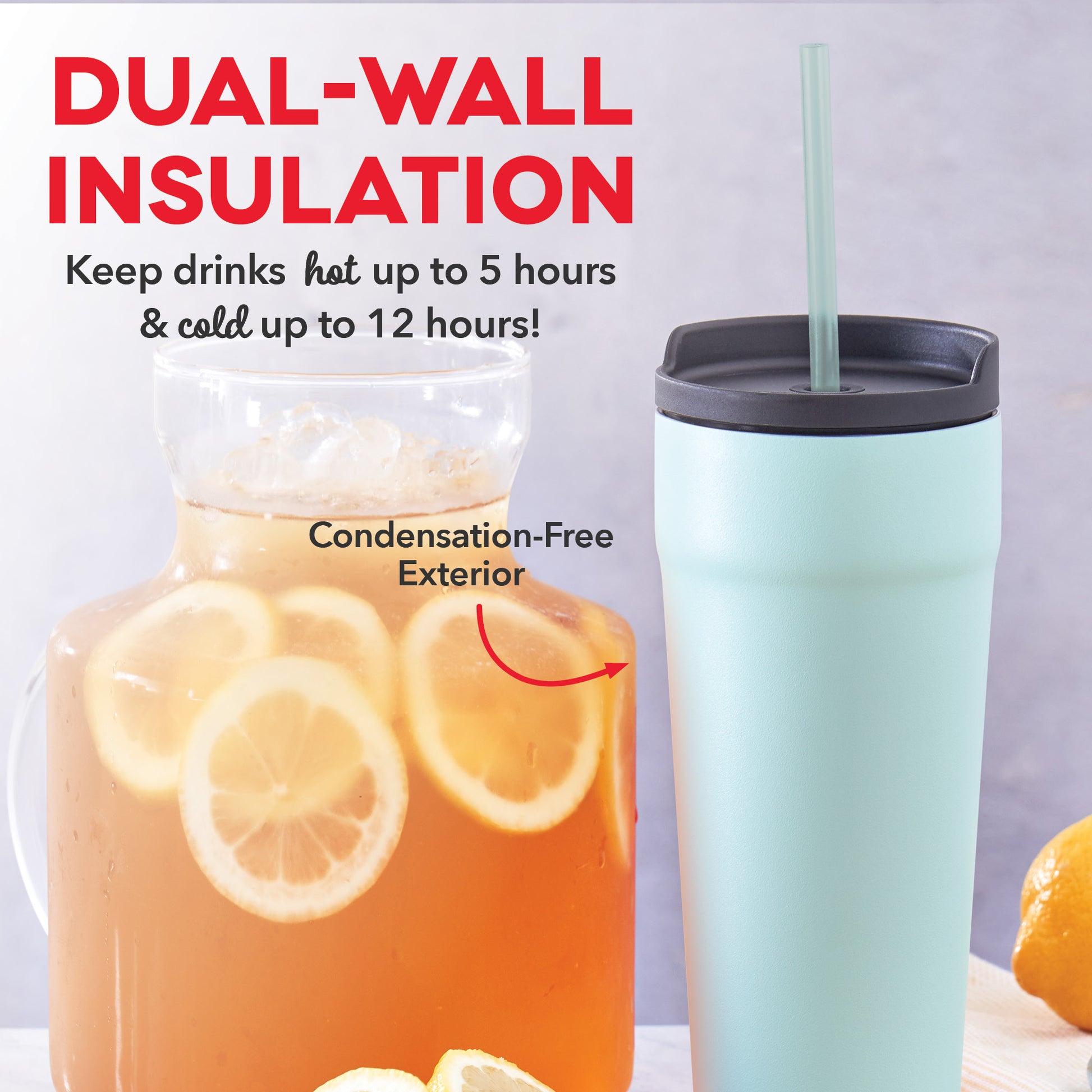 Dash 2-pack 2-in-1 Spill-Proof Insulated 20 oz. Tumbler w/Lid