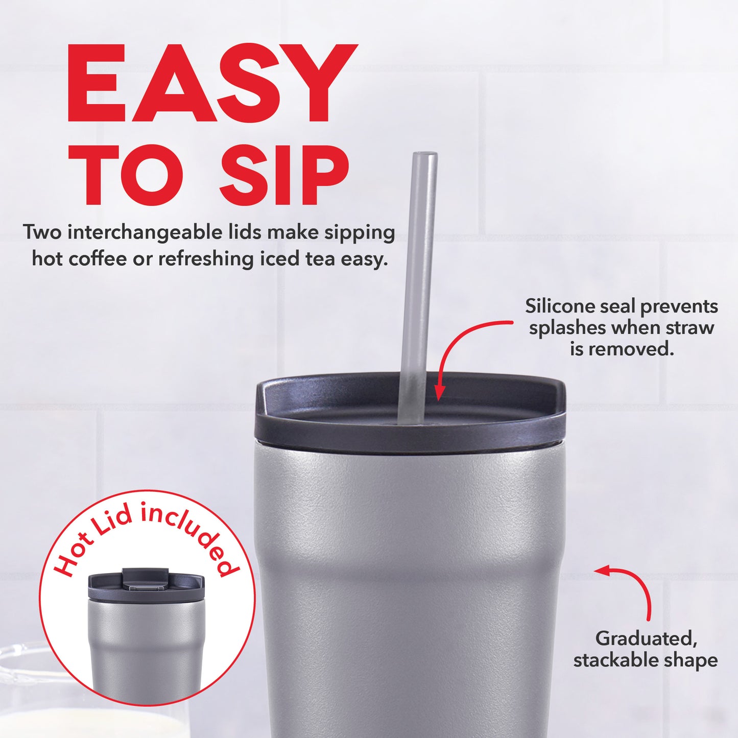 2-in-1 Spill-Proof Insulated Tumbler Tools and Gadgets Dash   