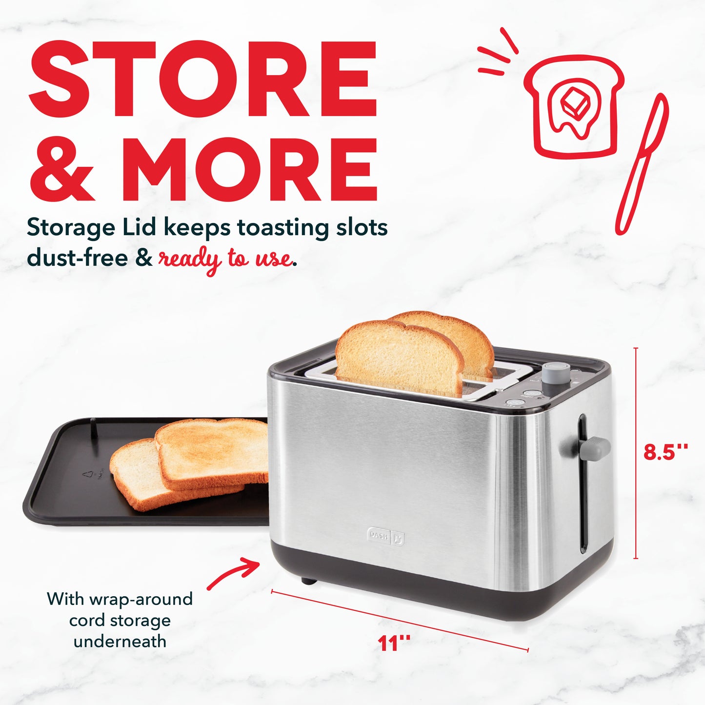 SmartStore™ 2-Slice Toaster Toasters and Ovens Dash   