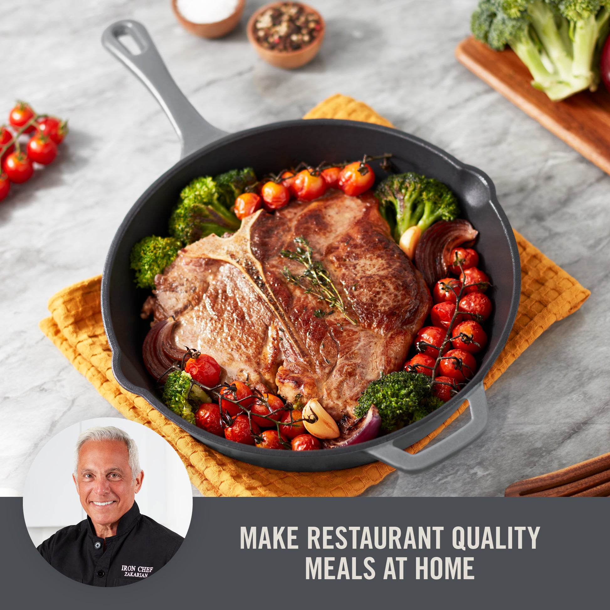 Geoffrey Zakarian - MY ZAKARIAN NON STICK CAST IRON COLLECTION IS BACK IN  LESS THAN 24 HOURS! I can't wait to be demoing live with the 10, 12 and  brand new to