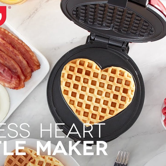Savory and sweet waffles with the Dash Express Heart Waffle Maker.