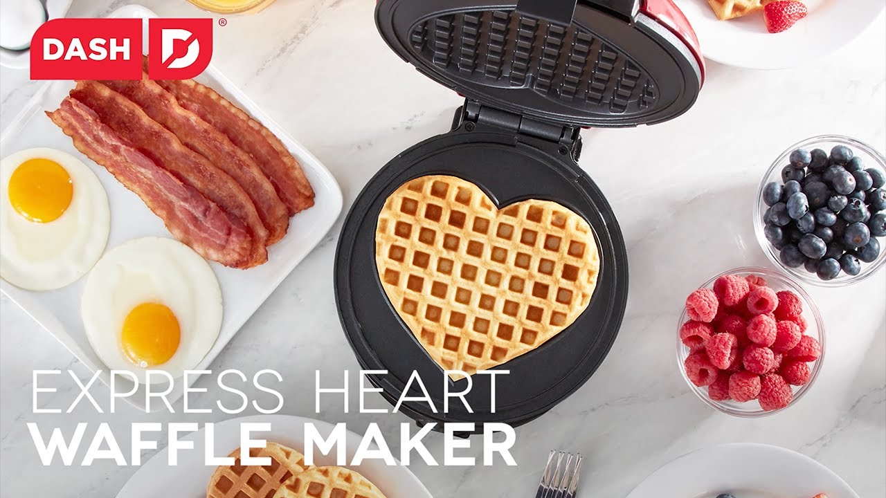 Savory and sweet waffles with the Dash Express Heart Waffle Maker.